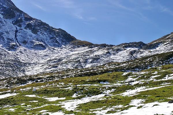 Passhöhe in Sicht