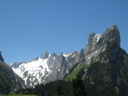 Blick auf Altmann und Hundstein