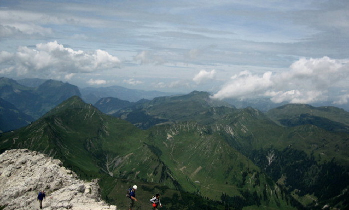 Widderstein13, Blick in vorderen Bregenzerwald