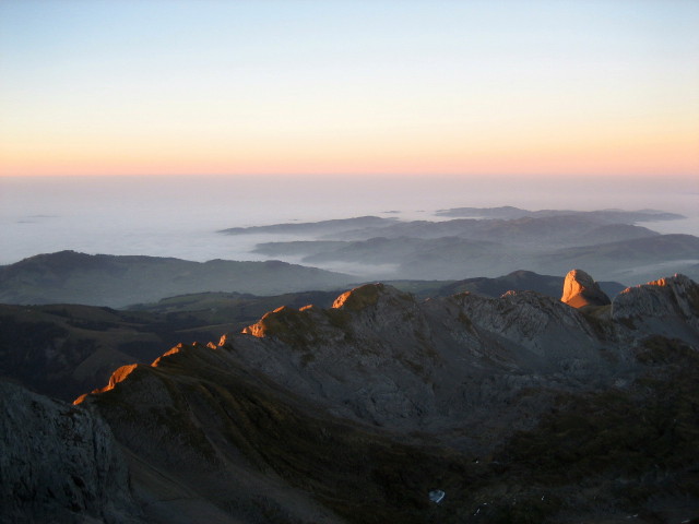 2-Tagestour Alpstein 05, kurz vor Sonnenuntergang