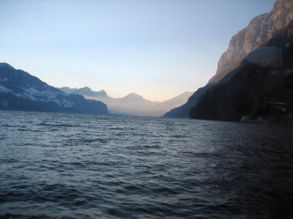 Walensee08-Überfahrt mit Blick gen Westen