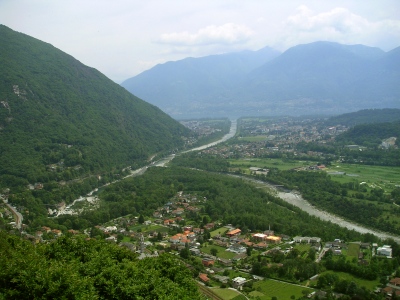 Tegna, Ponte Brolla,Losone, Locarno, Ascona und der Lago Maggiore