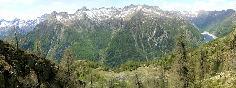 Panorama beim Abfluss aus dem Lago di Magnola